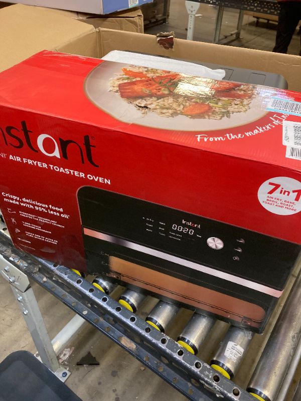 Photo 1 of Instant Omni Air Fryer Toaster Oven Combo 19 QT/18L, From the Makers of Instant Pot, 7-in-1 Functions, Fits a 12" Pizza Oven, 6 Slices of Bread, App with Over 100 Recipes, Black Finish 19QT OMNI Toaster Oven