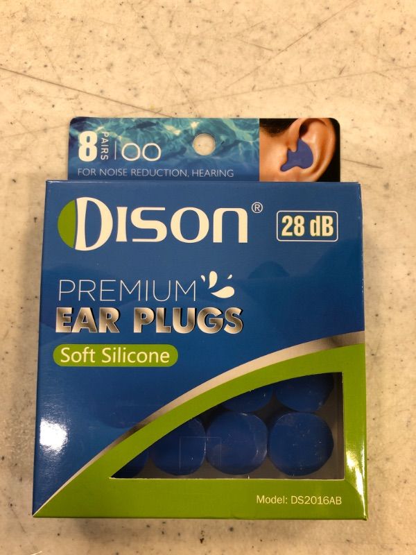 Photo 2 of Ear Plugs for Swimming,DISON 28dB Waterproof Swimming Ear Plugs,8pairs Silicone Reusable Moldable Earplugs for Noise Reduction for Sleeping,Swimming,Snoring,Concerts,Travel