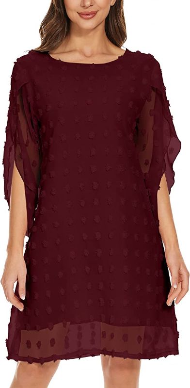 Photo 1 of BELONGSCI Women’s Summer Dress Split Sleeve Party Shift Dress Scoop Neck Cocktail Dresses - XL -