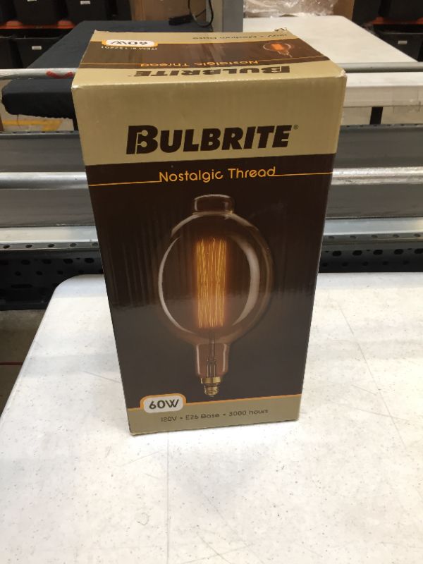 Photo 5 of  Bulbrite 137201 60W, BT SHAPED, GRAND NOSTALGIC THREAD, E26, 120V, incandescent light bulb