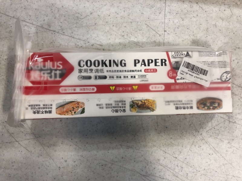Photo 2 of 2 Rolls High Temperature Resistant, Waterproof And Greaseproof Baking Paper,Parchment Paper for Baking,Steaming Baking Grilling Roasting Air Fryer