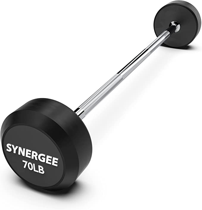 Photo 1 of 
Synergee Fixed Barbell Pre Weighted Straight Steel Bar with Rubber Weights - Fixed Weight-- 70 LBS