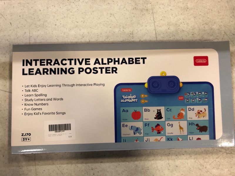 Photo 1 of beiens Interactive Learning & Education Toys, ABC 123 Electronic Talking Poster Alphabet Wall Chart for Toddler Kids 2 3 4 5 Year Old Girls Boys Birthday Gifts, Preschool Learning Activities--Factory Seal