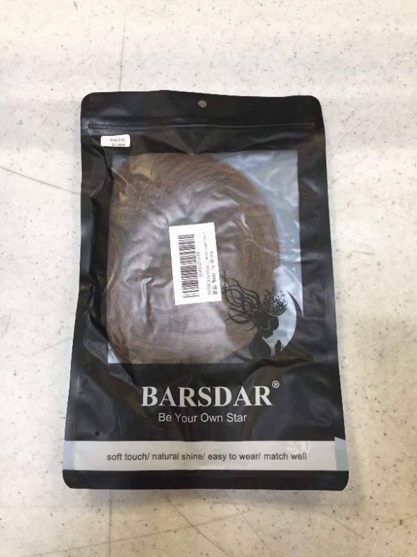 Photo 1 of BARSDAR 24 inch Ponytail Extension Long Straight Wrap Around Clip in Synthetic Fiber Hair for Women - Darkest Brown mix Auburn Evenly