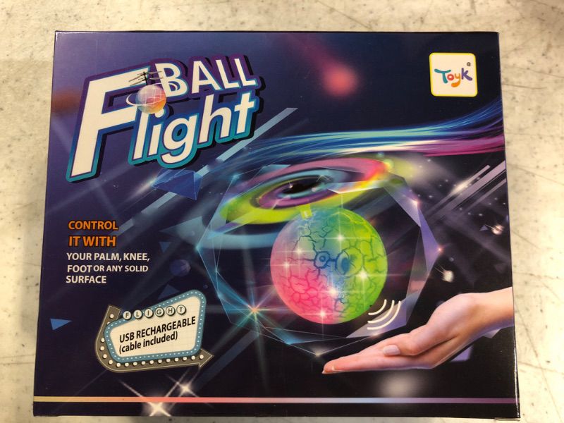 Photo 2 of Flying Toy Ball Infrared Induction RC Flying Toy Built-in LED Light Disco Helicopter Shining Colorful Flying Drone Indoor and Outdoor Games Toys for 3 4 5 6 7 8 9 10 Year Old Boys and Girls