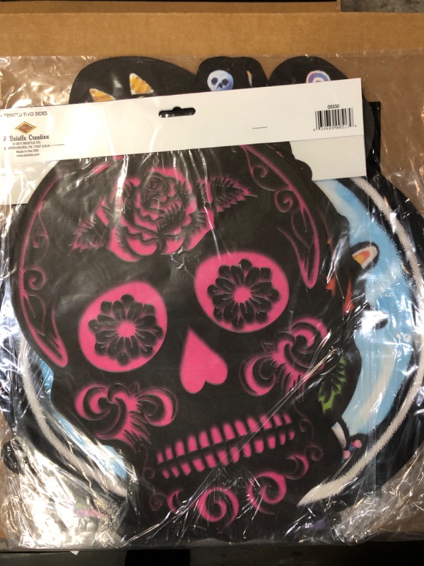 Photo 2 of Day Of The Dead Sugar Skull Halloween Cutouts - 12 Pcs.