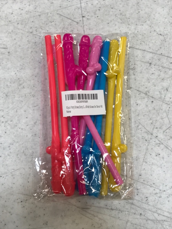 Photo 2 of 10Pcs Crazy Straws, Party Supplies Decorations Straws for Decor Kit