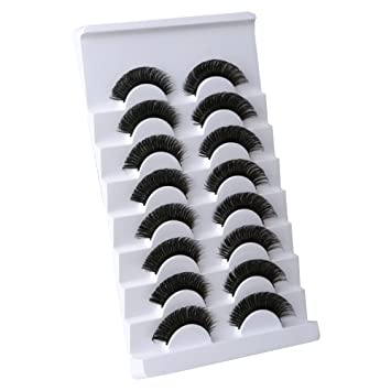 Photo 1 of 2CT - Gmagictobo False Eyelashes Russian Strip Lashes 11MM Natural Short Lashes Pack Fluffy Wispy 3D Faux Mink Lashes Curly Fake Eye Lashes 8 Pairs Multipack
