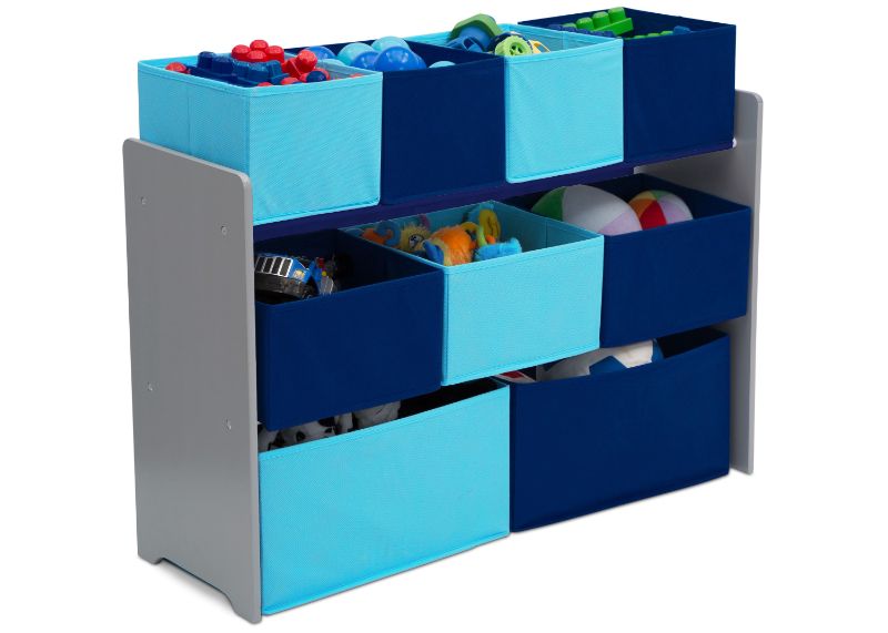 Photo 1 of 9 Bin Deluxe Toy Organizer Gray/Blue - Delta Children
