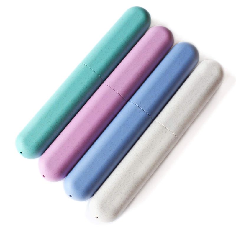 Photo 1 of 4 Pack Travel Toothbrush Case Portable Toothbrush Holder Toothbrush Travel Containers for Travel Business Trip Home Camping School
