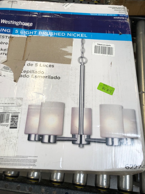 Photo 1 of ceiling light 5 light brushed nickel 