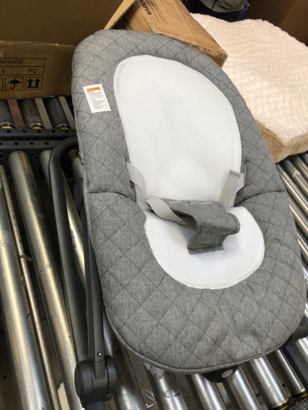 Photo 2 of Baby Delight Aura Deluxe | Portable Baby Bouncer for Infants | Baby Rocker | Quilted Charcoal Tweed----
