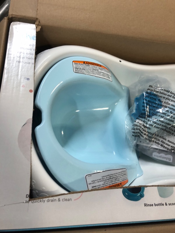 Photo 1 of Fisher-Price 4-In-1 Sling 'N Seat Bath Tub, Pacific Pebble, Baby To Toddler Convertible Tub With Seat And Toys