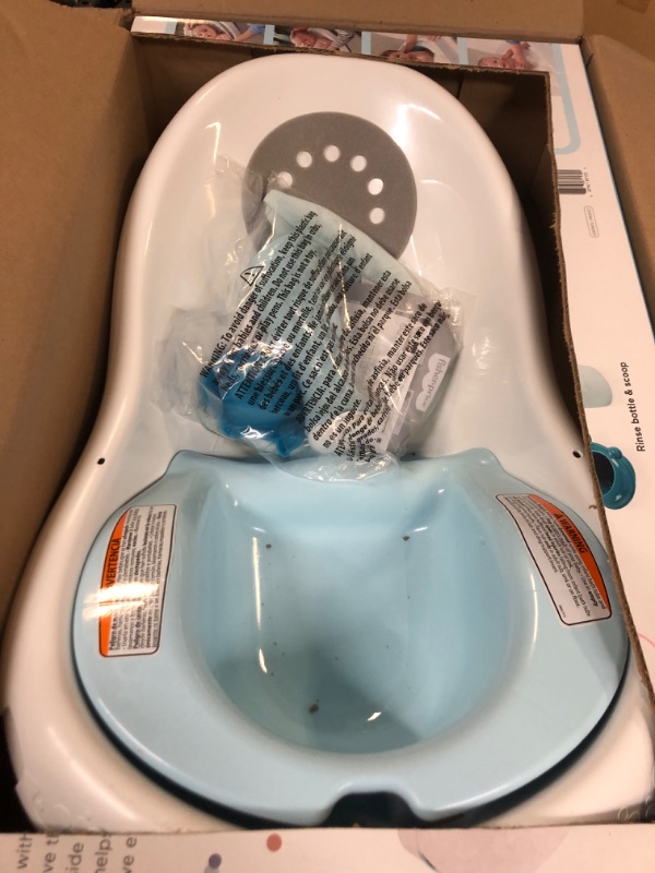 Photo 1 of Fisher-Price 4-In-1 Sling 'N Seat Bath Tub, Pacific Pebble, Baby To Toddler Convertible Tub With Seat And Toys
