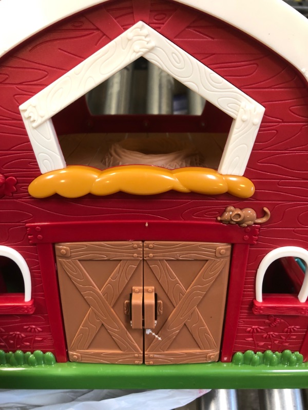 Photo 1 of Battat – Big Red Barn – Animal Farm Playset for Toddlers 18M+ (6Piece), Dark Red, 13.5" Large x 9" W x 12" H Battat Big Red Barn