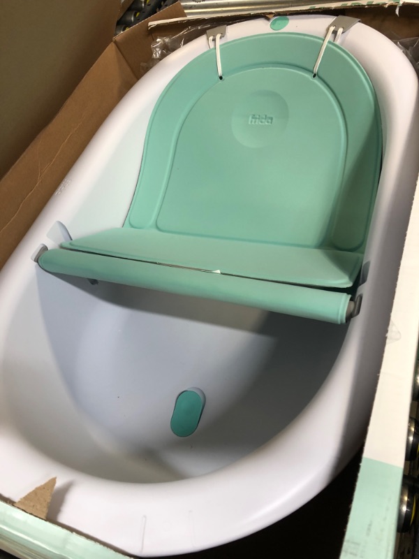 Photo 2 of 4-in-1 Grow-with-Me Bath Tub by Frida Baby Transforms Infant Bathtub to Toddler Bath Seat with Backrest for Assisted Sitting in Tub