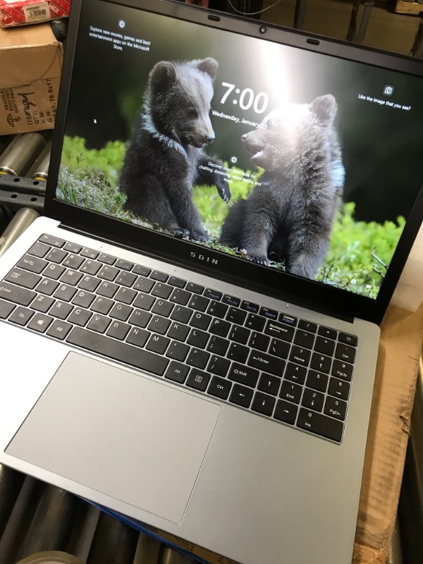 Photo 3 of SGIN Laptop 15.6 Inch Laptops 4GB RAM 128GB ROM SSD Windows 11 Laptops with Intel UHD Graphics 600, 2.8Ghz Intel Celeron N4020C, Mini HDMI, WiFi, Webcam, USB3.0, Bluetooth 4.2 4GB RAM 128GB SSD