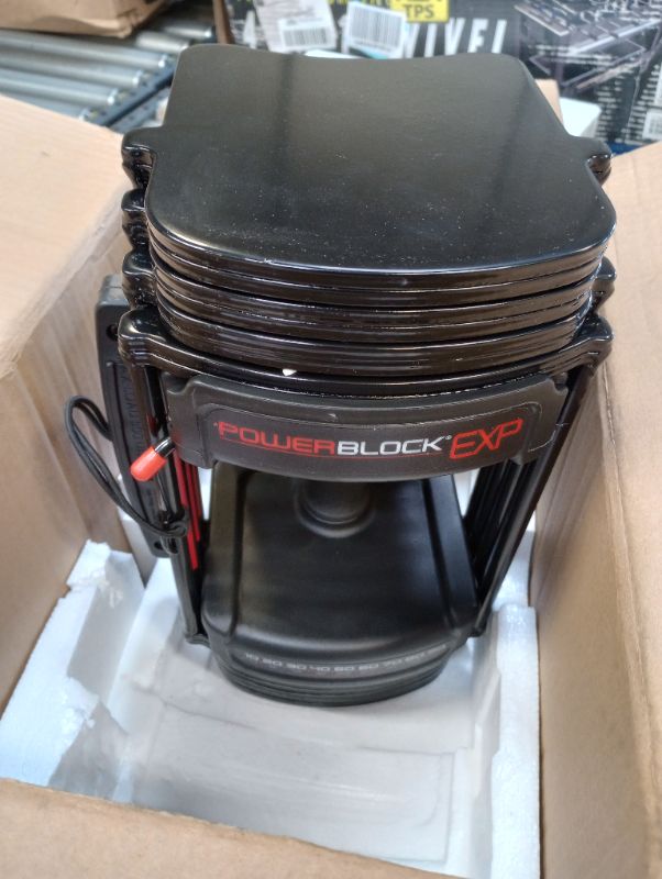 Photo 3 of 1 --- PowerBlock EXP Adjustable Dumbbell, Stage 1, 5-50 lb. Dumbbell, Durable Steel Build, Innovative Workout Equipment, All-in-One Dumbbell, Expandable with Expansion Kits --- minor used, scuffs and scratches on item as shown in pictures