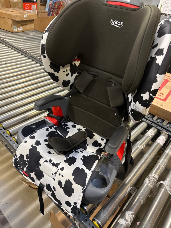 Photo 2 of Britax Grow with You ClickTight Harness Booster Car Seat - Cowmooflage (Safewash)
