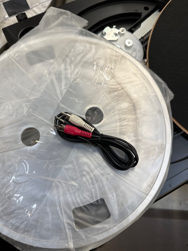 Photo 1 of Audio-Technica AT-LP60XBT-BK Fully Automatic Bluetooth Belt-Drive Stereo Turntable, Black, Hi-Fi, 2 Speed, Dust Cover, Anti-Resonance, Die-cast Aluminum Platter Black Wireless Turntable------missing power cord 
