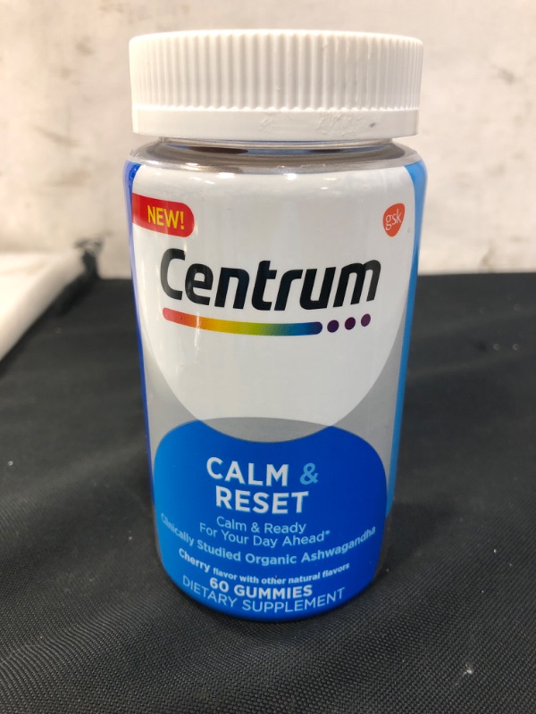 Photo 2 of Centrum Calm & Reset, Calm Gummies with KSM-66 Ashwagandha, Vitamin B12 and Vitamin B6 - 60 Adult Gummies Unflavored 60 Count
EXP 12/22