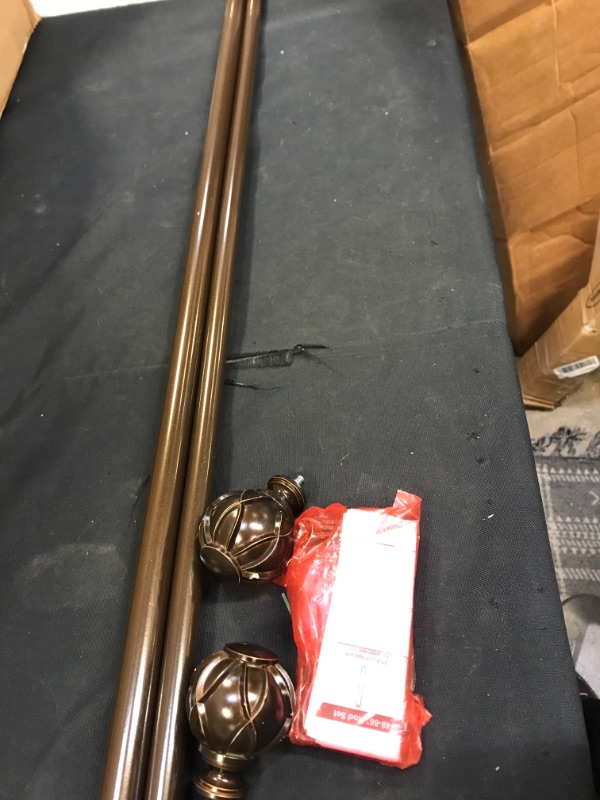 Photo 2 of 3/4 Inch Curtain Rods 48 to 86 Inches(4-7.2ft)
USED
POSSIBLE MISSING HARDWARE