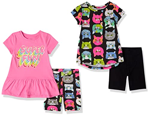 Photo 1 of Spotted Zebra Girls' Dress, Tunics, Leggings Mix-and-Match Outfit/Gift Sets, Pack of 4, Cat, Small
