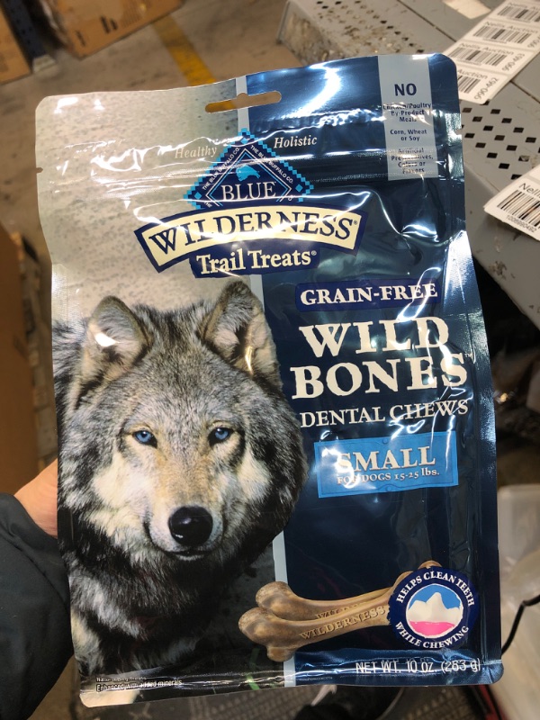 Photo 2 of Blue Buffalo Wilderness Wild Bones Grain Free Dental Chews Dog Treats, Small 10-oz Bag Small Bones 10 Ounce (Pack of 1) exp 01/09/2024