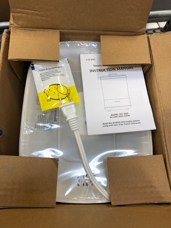 Photo 1 of Baby Bottle Sterilizer, 6-in-1 HAUTURE Bottle Sterilizer and Dryer, Electric Steam Bottle Sanitizer for Baby stuffs, Baby Bottles & Breast Pump Accessories
---- factory sealed, damaged box