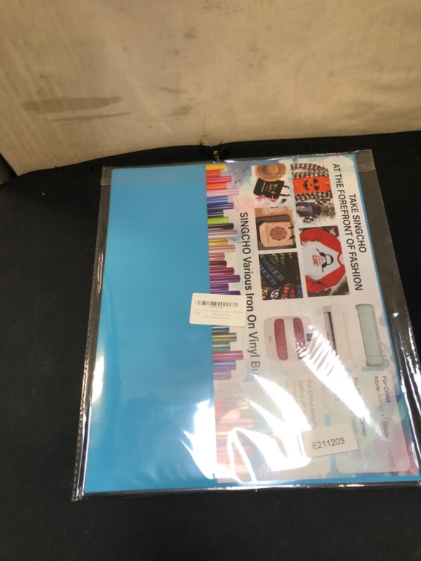 Photo 1 of SINGCHO Blue Heat Transfer Vinyl - 14 Pack Blue HTV Vinyl Sheets Iron On Vinyl for Cricut 10" x 12" PU, Cameo & Heat Press Machine for T-Shirt DIY, Gifts, Fabric Blue 14 Pack