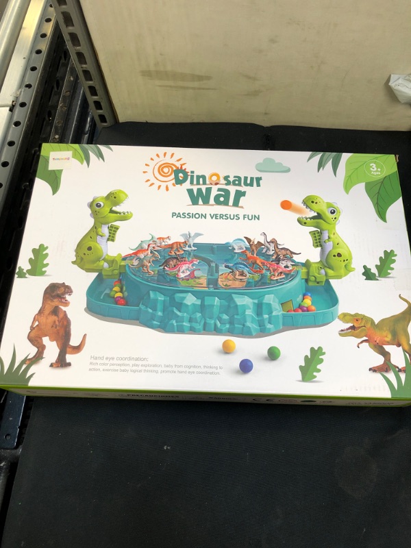 Photo 2 of 2-Players Dinosaur Shooting Battle Family Board Games Toys with 2 Launchers,Birthday Dino Toys for Kids 3-5-7,Develop Recognition,Adults and Kids Funny Game
