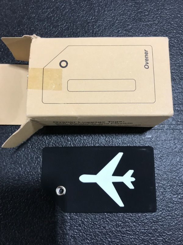 Photo 1 of 5Pack Black Aluminum Luggage Tag with Name ID Card Perfect to Quickly Spot Luggage Suitcase by Ovener
