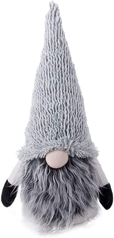 Photo 1 of Christmas Gnome Holiday Decoration - Handmade Tomte Plush Gnomes, Swedish Christmas Gnome Plush, Home Deco Christmas Ornaments Tabletop Santa Figurines (Grey 14inch)