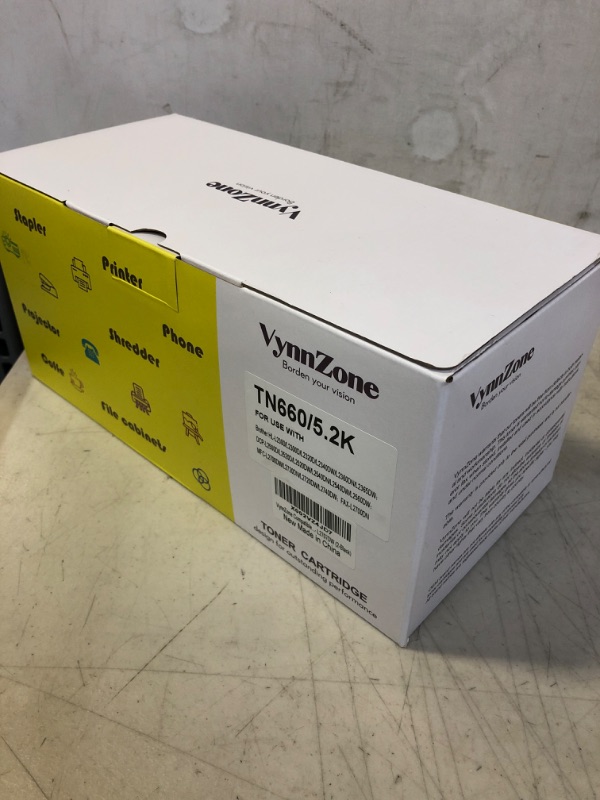 Photo 2 of VynnZone Extra High Yield TN660 Toner 5200 Pages Toner Cartridge Replacement for Brother TN630 for HL-L2380DW HL-l2300D HL-L2340DW HL-L2320D MFC-L2700DW MFC-L2740DW MFC-L2707DW Printer (2 Pack, Black)