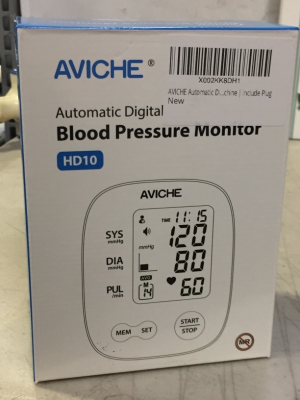 Photo 2 of 
AVICHE Automatic Digital Arm Blood Pressure Monitor | Large Backlight LCD Display | Talking Pulse Rate 22-42cm BP Cuff Machine | Include Plug