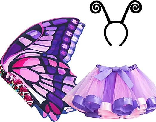 Photo 1 of D.Q.Z Kids Fairy Butterfly-Wings Costume for Girls Halloween Butterfly Costumes & Rainbow Tutu Dress Up Party Supplies
4.6 out of 5 stars  SIZE LARGE