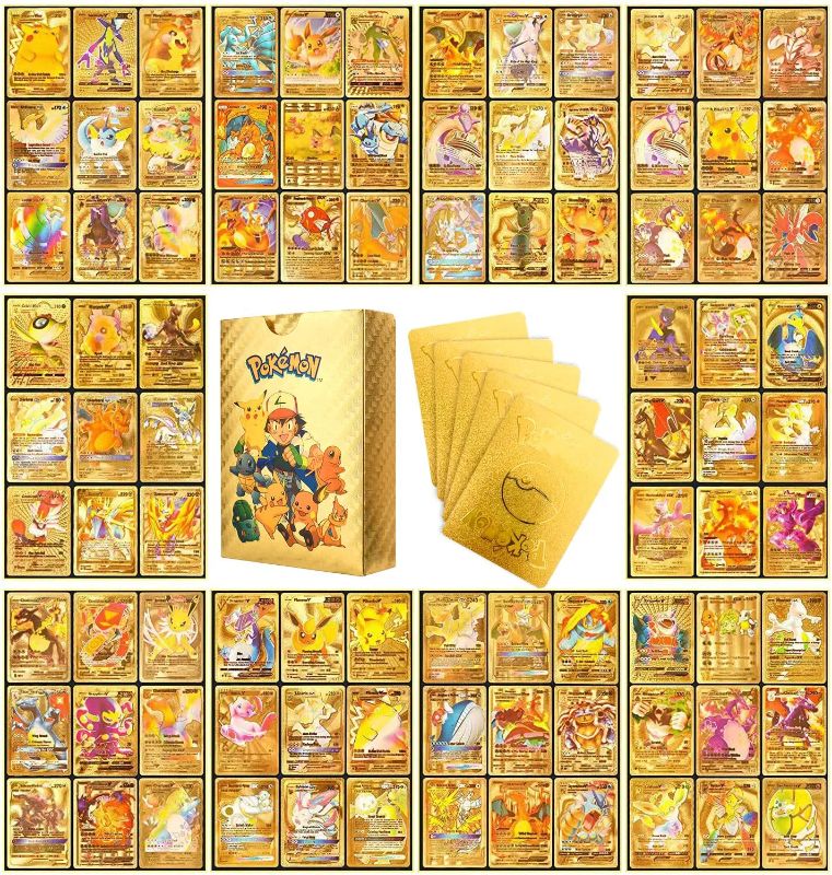 Photo 1 of "110 TCG Deck Box Cards Vmax DX GX Limited Edition Gold Foil Cards Best Gifts for Collectors, Kids"