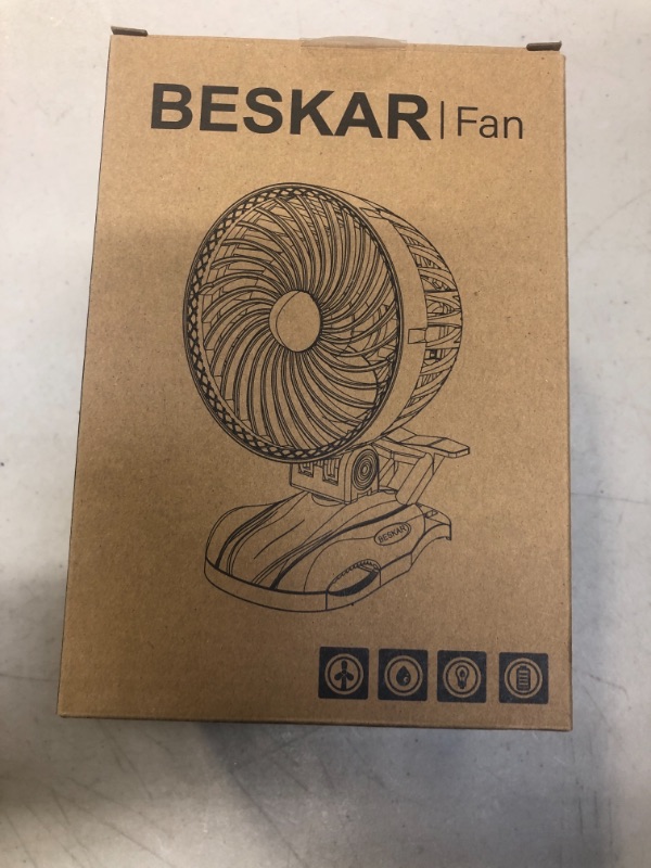 Photo 3 of BESKAR 6 inch Clip on Fan - 5000mAh Battery Rechargeable with CVT Speeds and Strong Airflow, Head Adjustable, Small Desk Fan Personal Quiet Fan for Office Stroller Outdoor