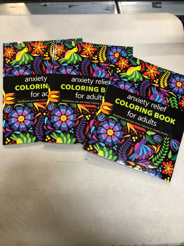 Photo 1 of 3 PCK ANXIETY COLORING BOOK FOR ADULTS