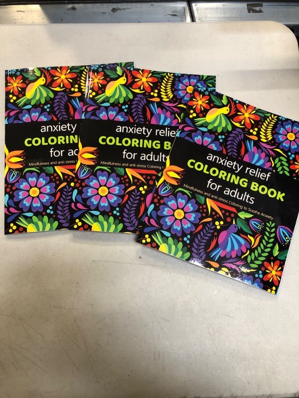 Photo 1 of 3 PCK ANXIETY COLORING BOOKS FOR ADULTS