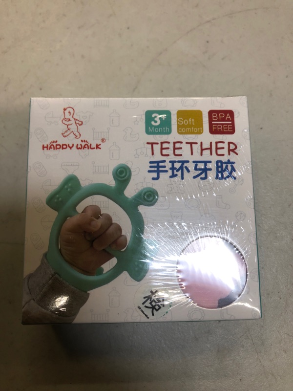 Photo 1 of Adjustable Baby Wrist Teethers for Babies Never Drop Silicone Baby Teething Toys for 0 6 12 Months Infants Toddlers Baby Chew Toys for Sucking Needs (Bear-Pink+Brown+Blue) NEW - SEALED