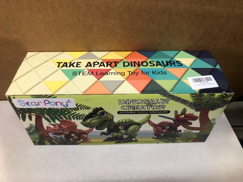 Photo 3 of 3 Pcs Take Apart Dinosaur Toys for 3 4 5 6 7 Year Old Boys Birthday Gifts with Dinosaur Eggs, Kids STEM Toys Dinosaur Toys for Kids 3-5 5-7 with Electric Drill