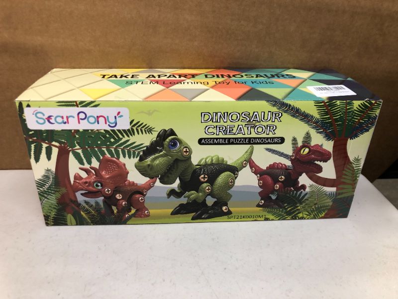 Photo 2 of 3 Pcs Take Apart Dinosaur Toys for 3 4 5 6 7 Year Old Boys Birthday Gifts with Dinosaur Eggs, Kids STEM Toys Dinosaur Toys for Kids 3-5 5-7 with Electric Drill