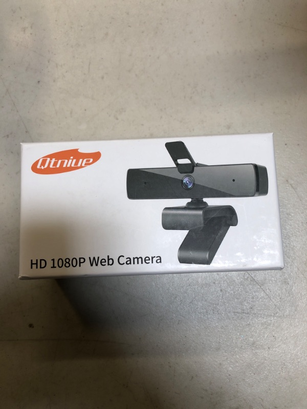 Photo 2 of Qtniue Webcam with Microphone and Privacy Cover, FHD Webcam 1080p, Desktop or Laptop and Smart TV USB Camera for Video Calling, Stereo Streaming and Online Classes 30FPS 
NEW - SEALED