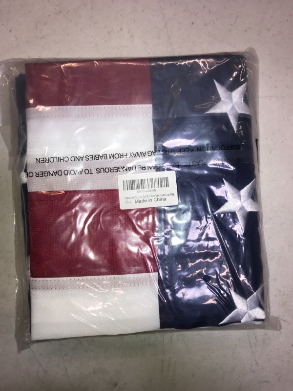 Photo 1 of American Flag 3x5 Ft, JAMONT Multi-purpose US Flag, Embroidered Stars, Sewn Stripes, 4 Brass Grommets, Heavy Duty USA Flags for Indoor or Outdoor Weatherproof American Flag 3x5 Heavy Duty Nylon