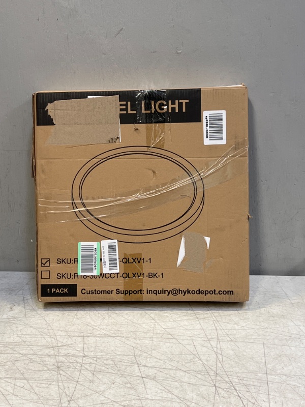 Photo 4 of 18 Inch LED Round Flat Panel Light, White, 32W, 3200lm, 3000K/4000K/5000K CCT Selectable, 120°Beam Angle, Dimmable Edge-Lit Flush Mount Ceiling Light Fixture - ETL Listed