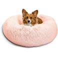 Photo 1 of Best Friends by Sheri The Original Calming Donut Cat and Dog Bed in Shag Fur Cotton Candy Pink, Medium 30x30