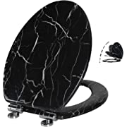 Photo 1 of Angel Shield Marble Toilet Seat Durable Molded Wood with Quiet Close