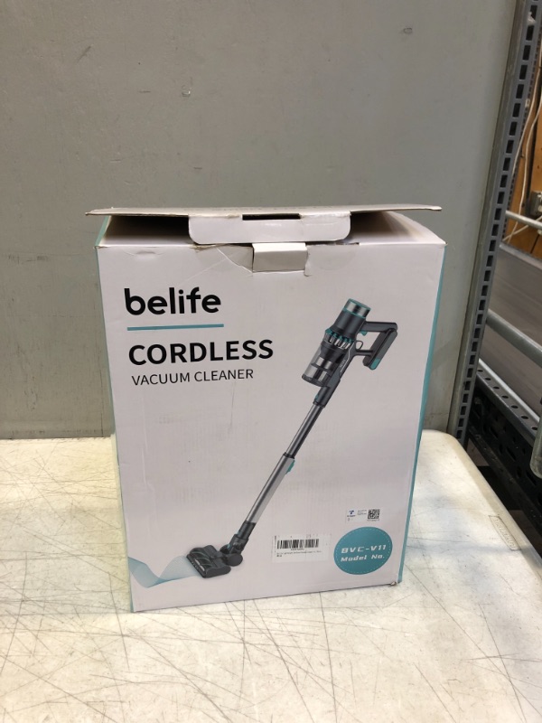 Photo 2 of Belife Cordless Vacuum Cleaner, 25Kpa Suction Stick Vacuum, 40mins Runtime, 380W Brushless Motor, LED Touch Display, 6 in 1 Lightweight Handheld Vacuum for Hard Floor Carpet Car Pet Hair Blue