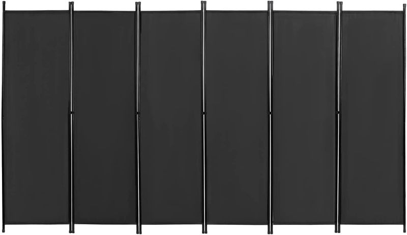 Photo 1 of 6-Panel Outdoor/Indoor Room Divider,Privacy Furniture Indoor Bedroom (Black) ( 118"W x 67.7"H) 
